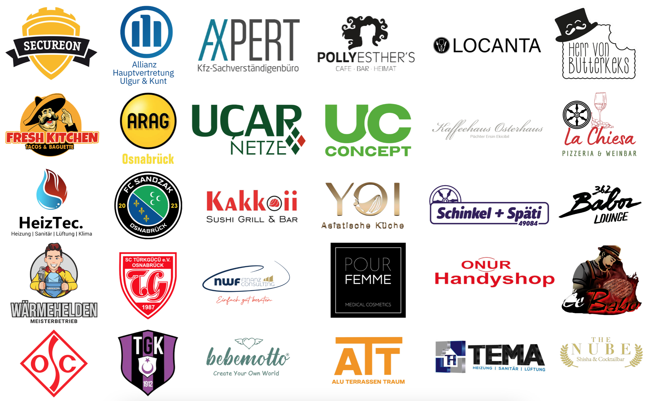 Eine Auswahl unserer Kunden: Logos verschiedener Unternehmen